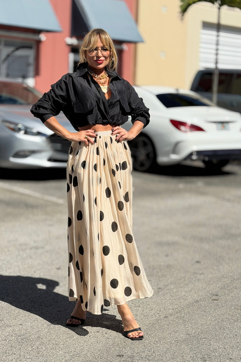 HELENA DOTS MAXI SKIRT