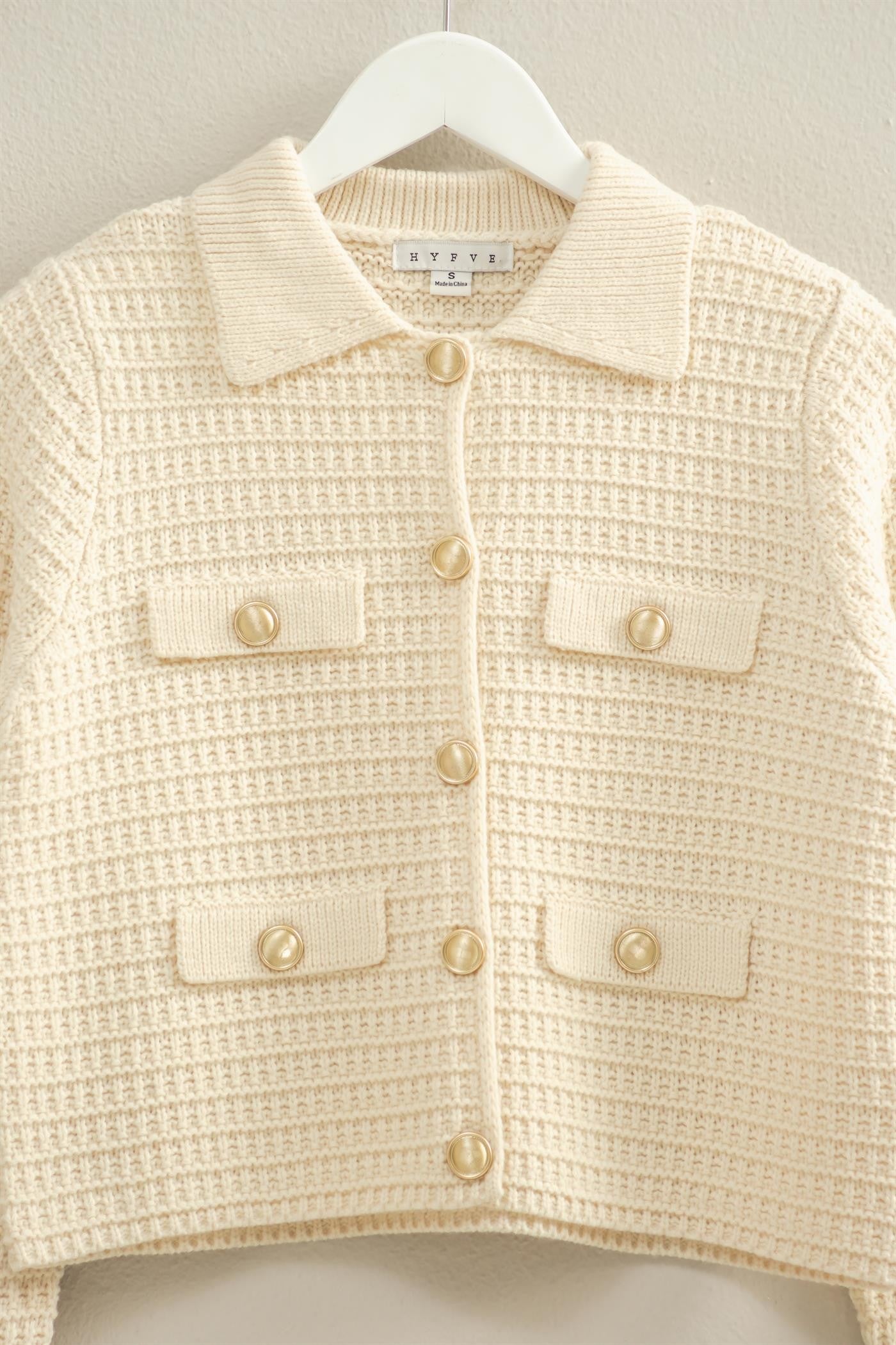 Textured Knit Sweater Jacket