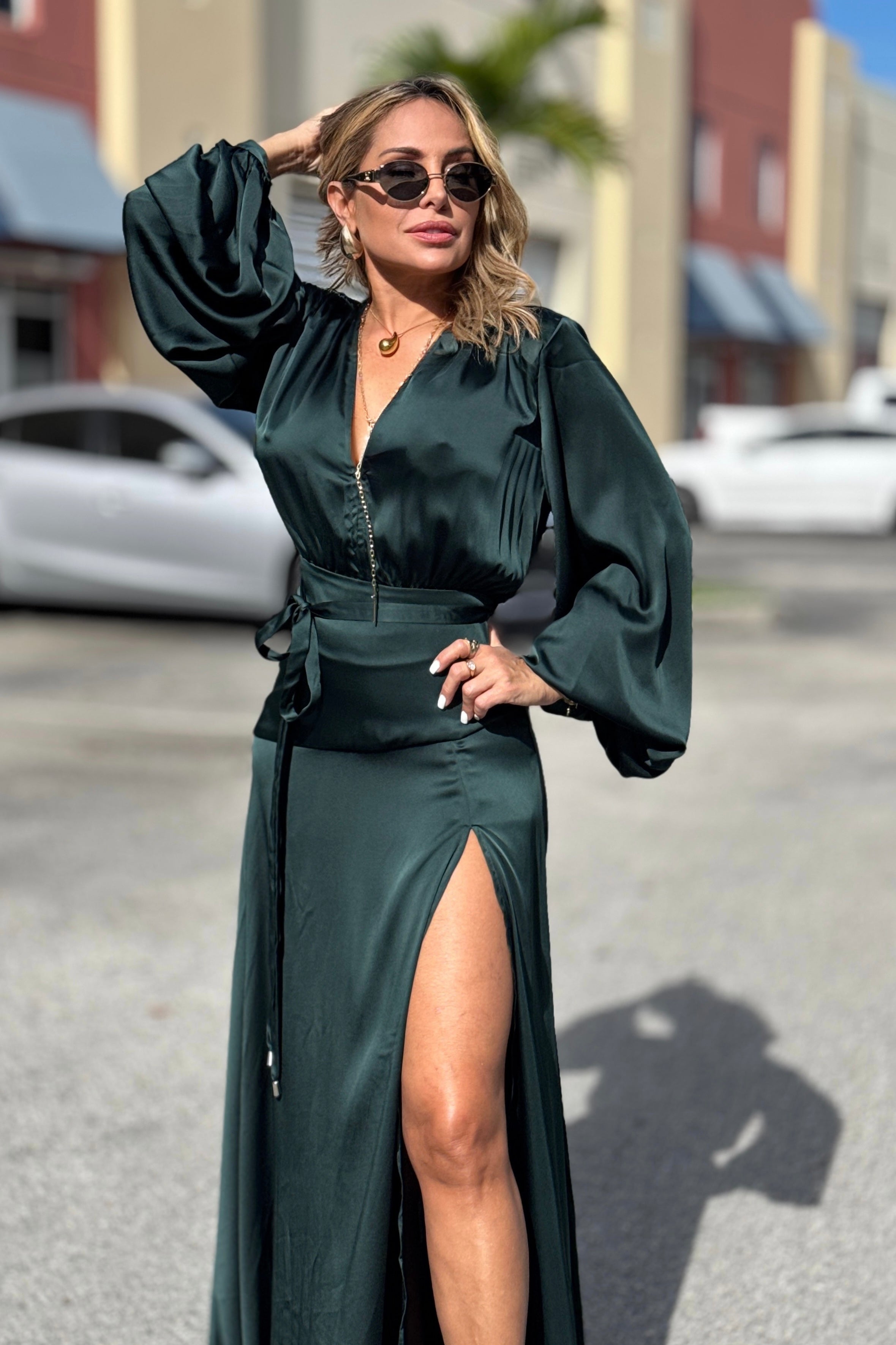 Zamira Satin Ultra Maxi Dress