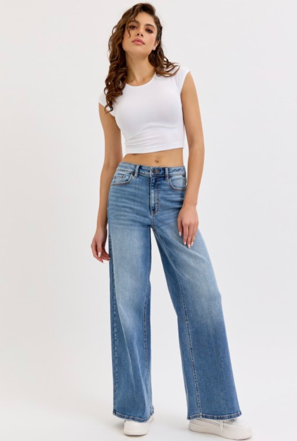 HIGH RISE WIDE LEG JEANS