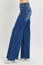 RISEN STRETCH WIDE LEG JEANS