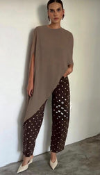 ASYMMETRIC DRAPED TOP