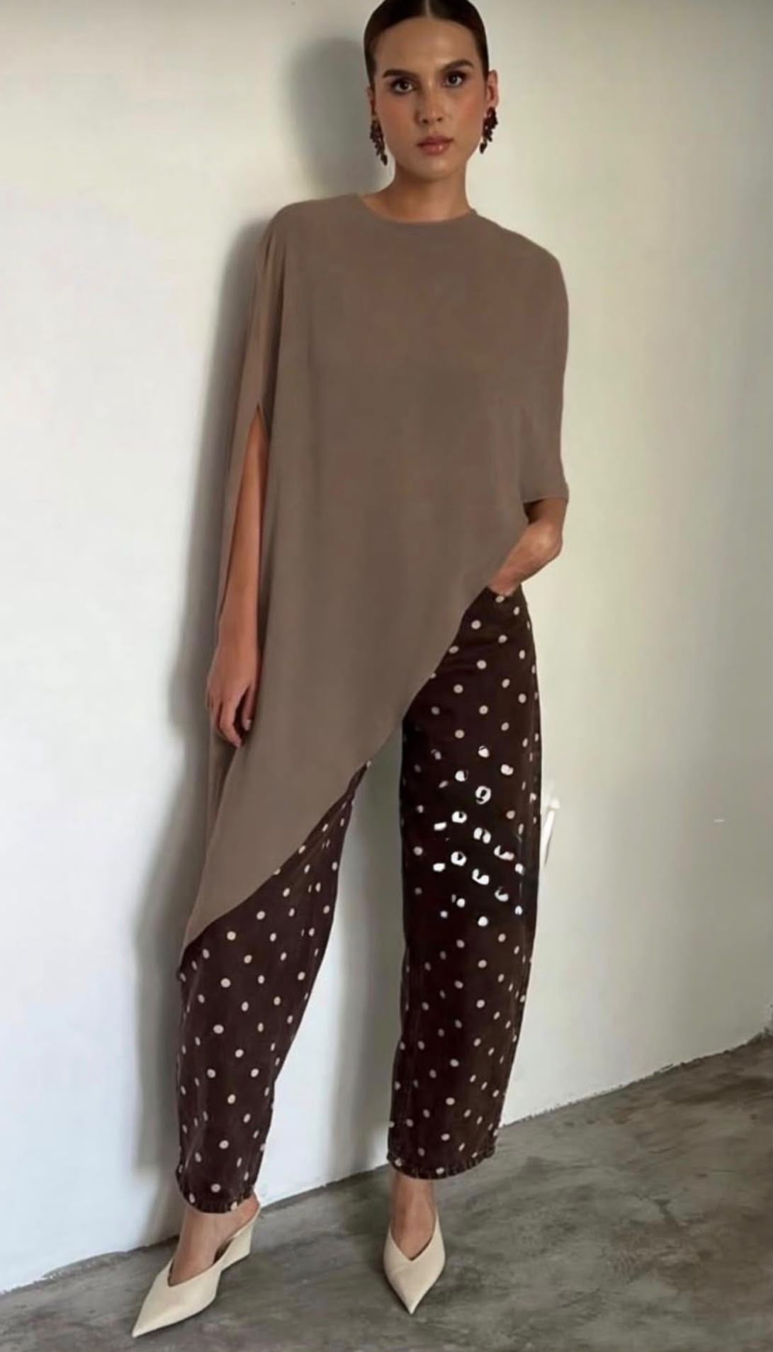 ASYMMETRIC DRAPED TOP