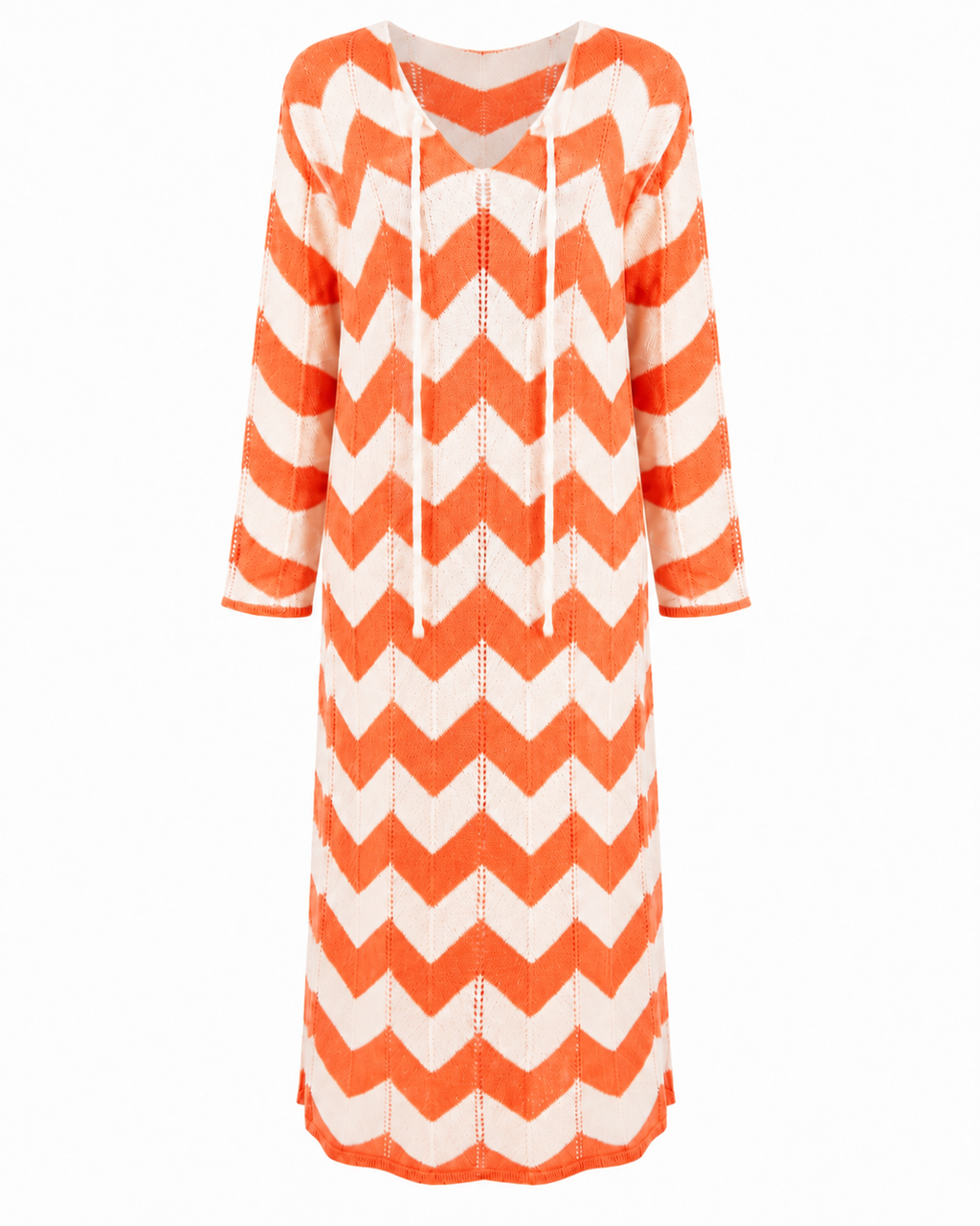 ZIGZAG KNIT DRESS WITH COVER