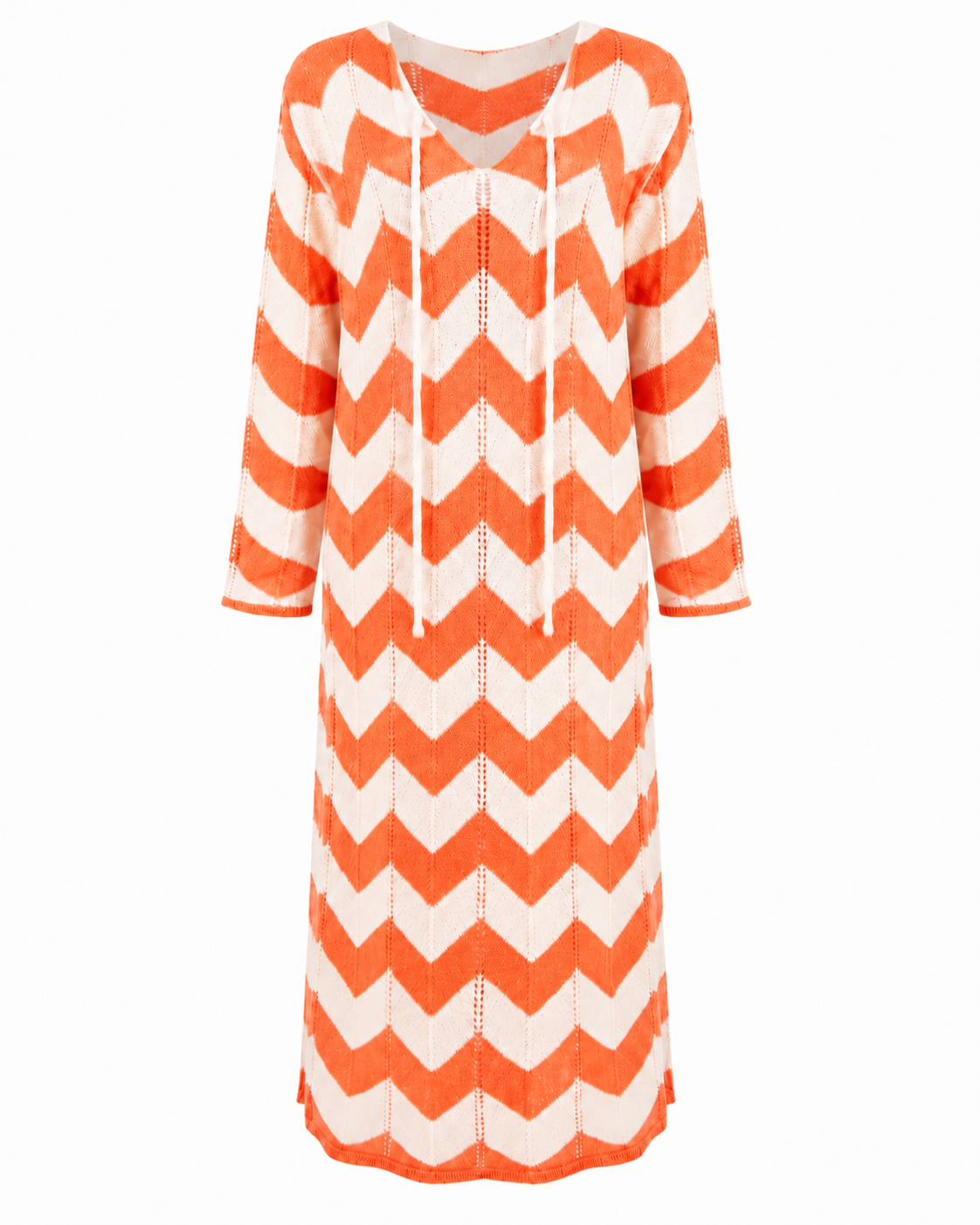 ZIGZAG KNIT DRESS WITH COVER
