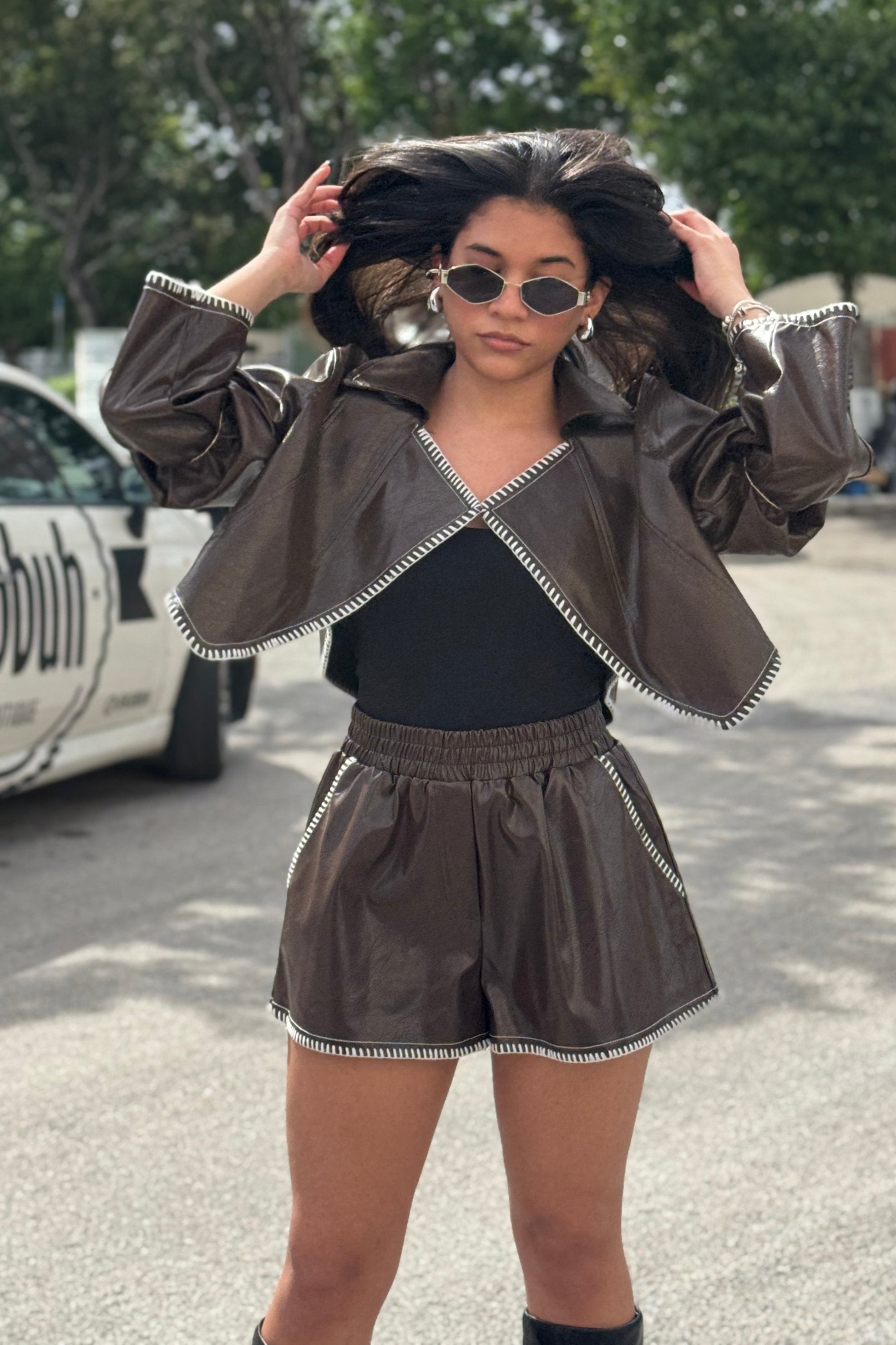 CHOCO BROWN TWO PIECES SET