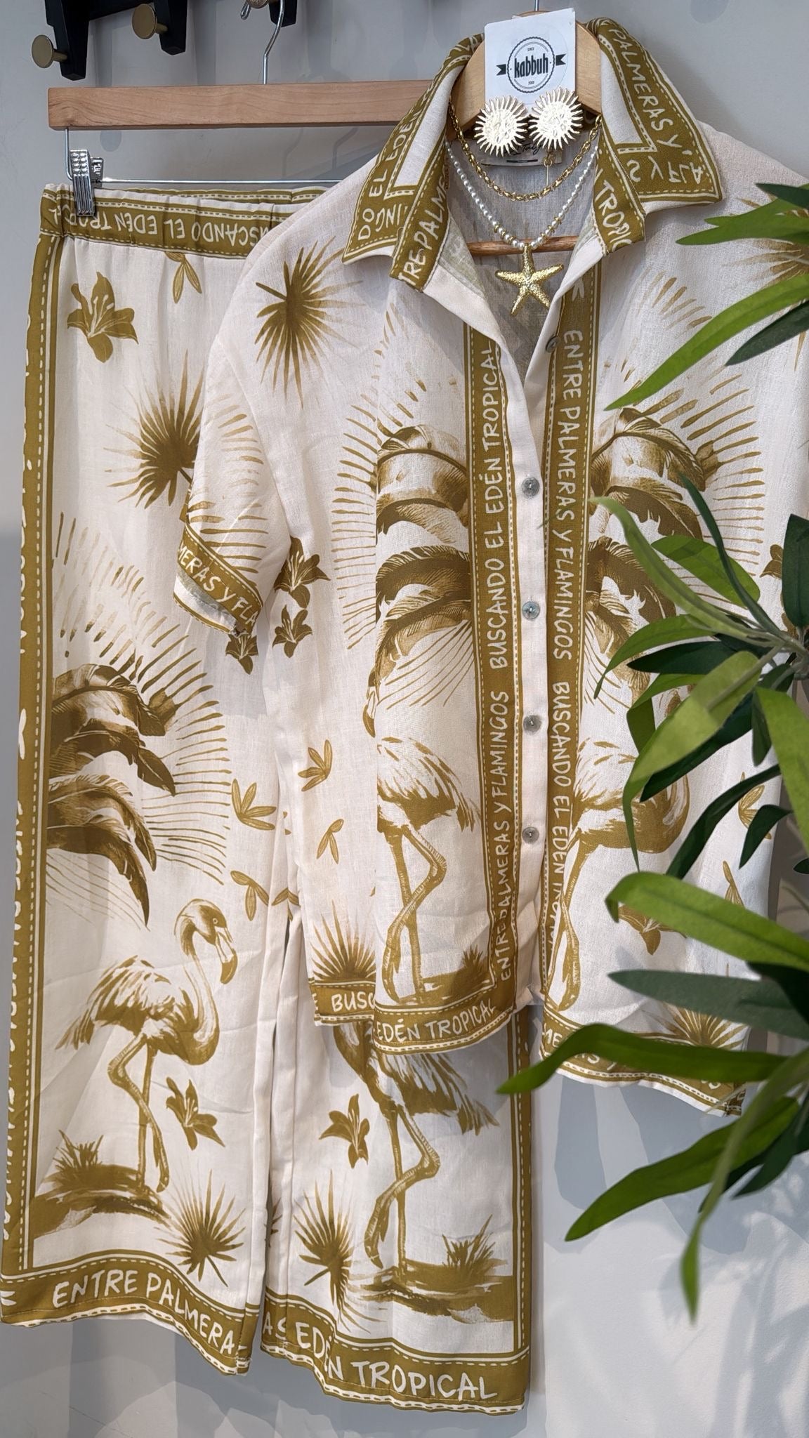TROPICAL SUNRISE LINEN TWO PIECES SET