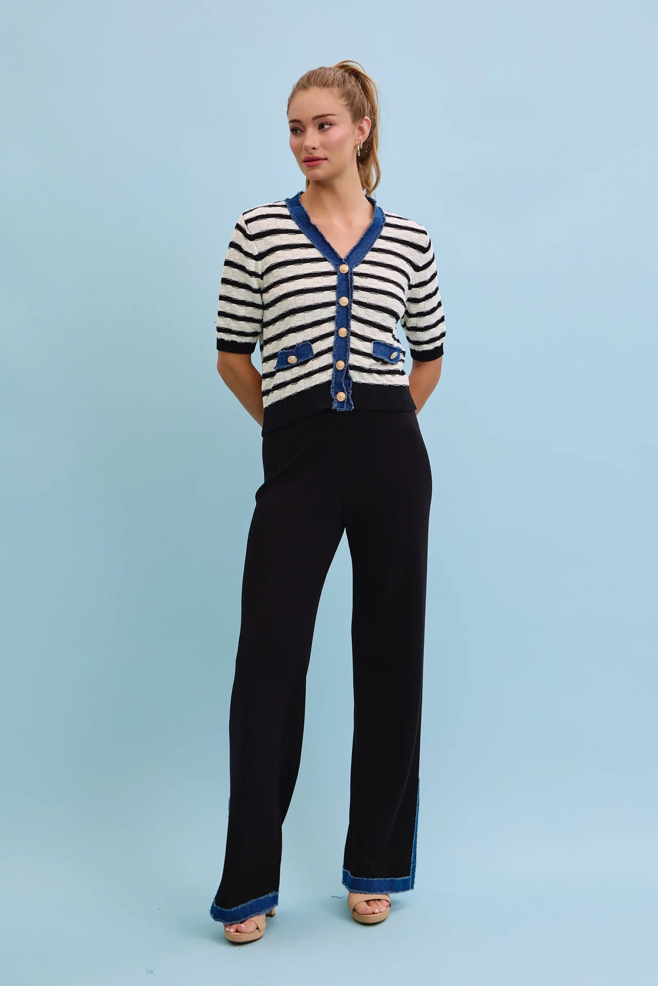 AGATHA DENIM SHIRT BLOUSE