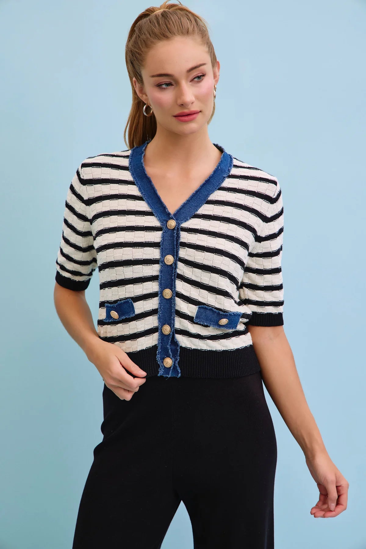 AGATHA DENIM SHIRT BLOUSE