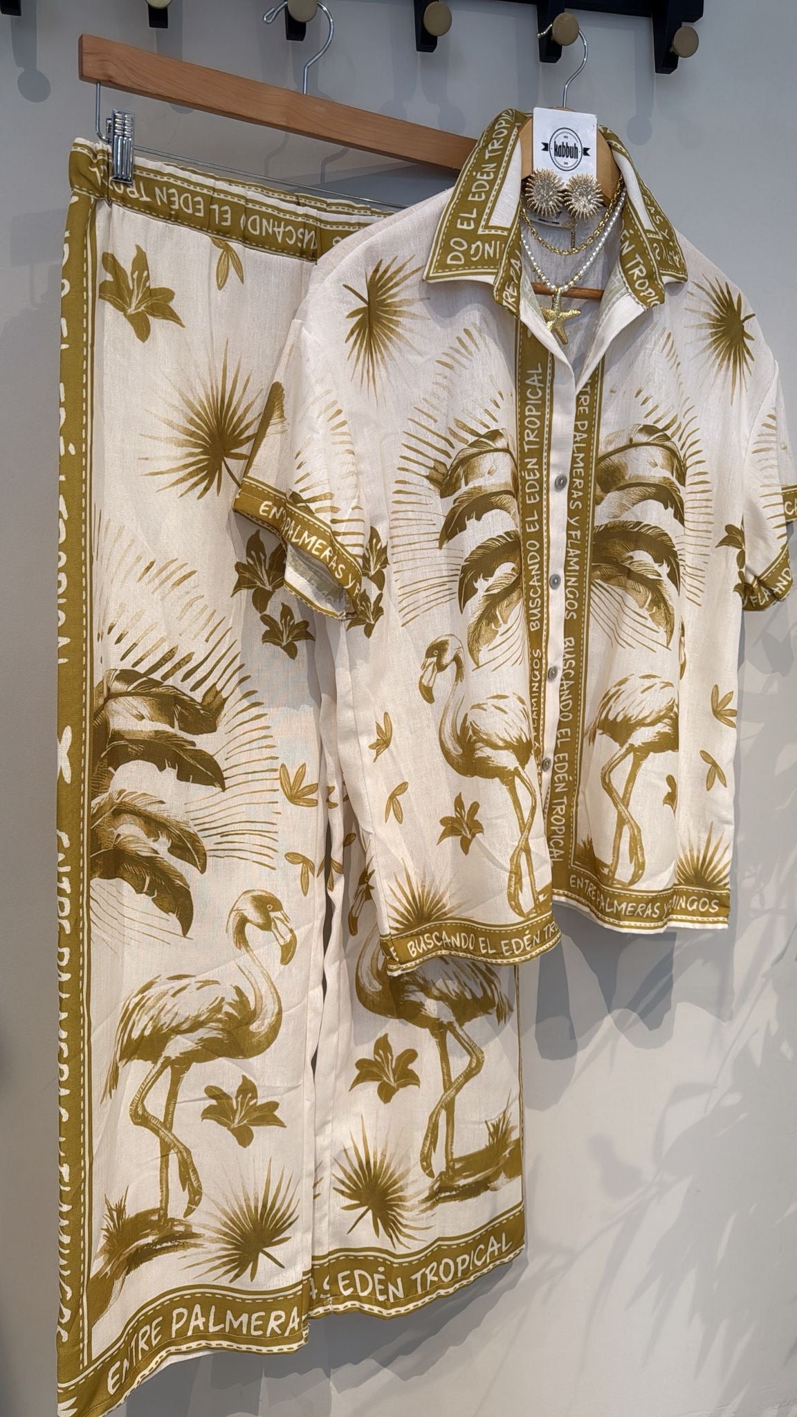 TROPICAL SUNRISE LINEN TWO PIECES SET
