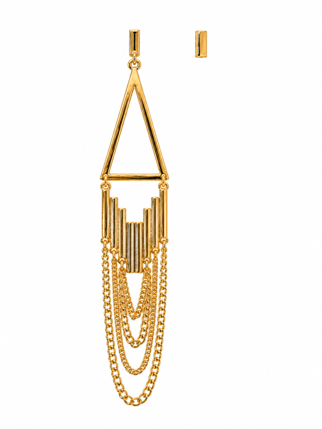 GEOMETRIC CHAIN DROP EARRINGS