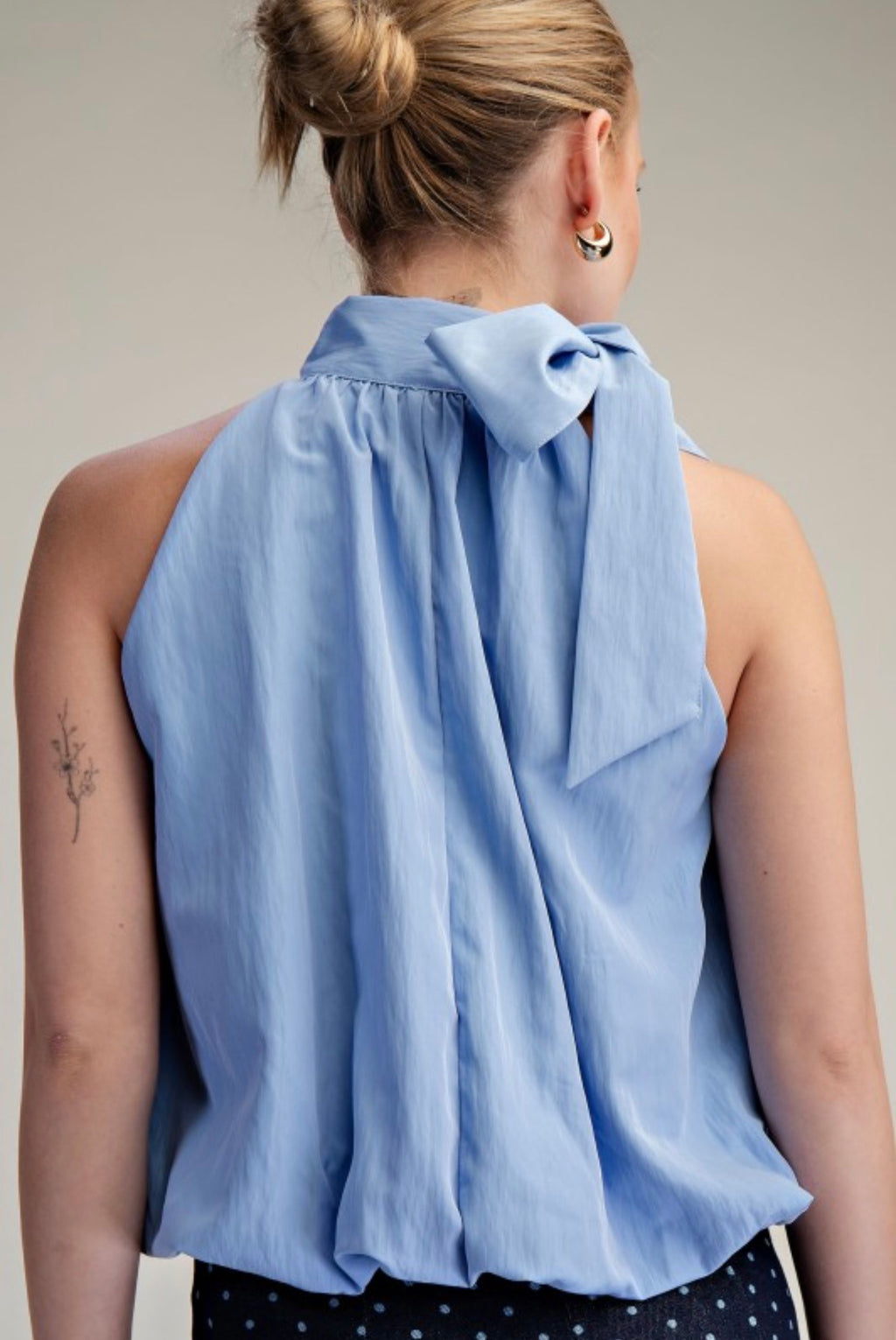 BOW HALTER BUBBLE TOP
