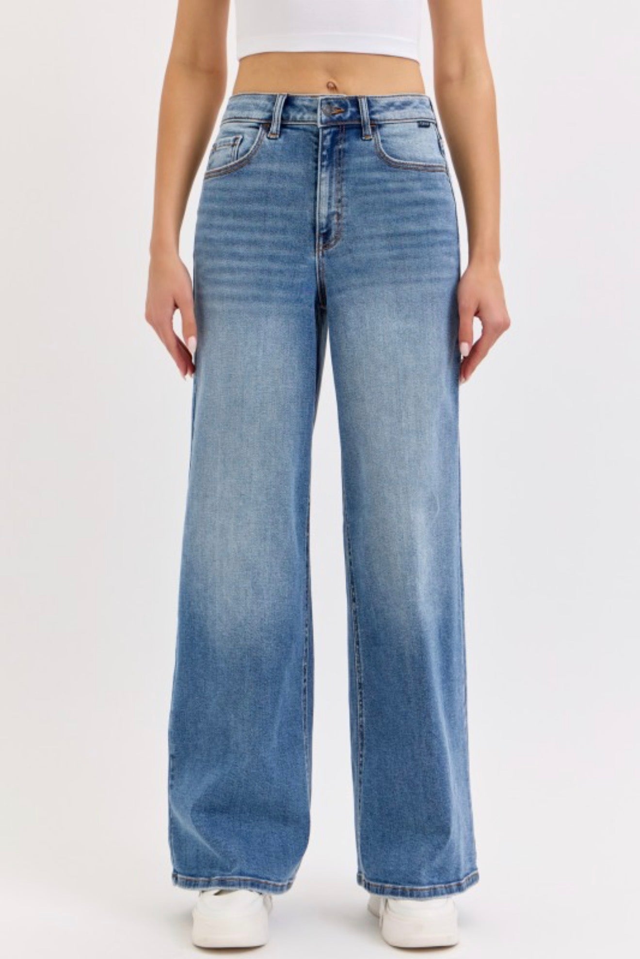 HIGH RISE WIDE LEG JEANS