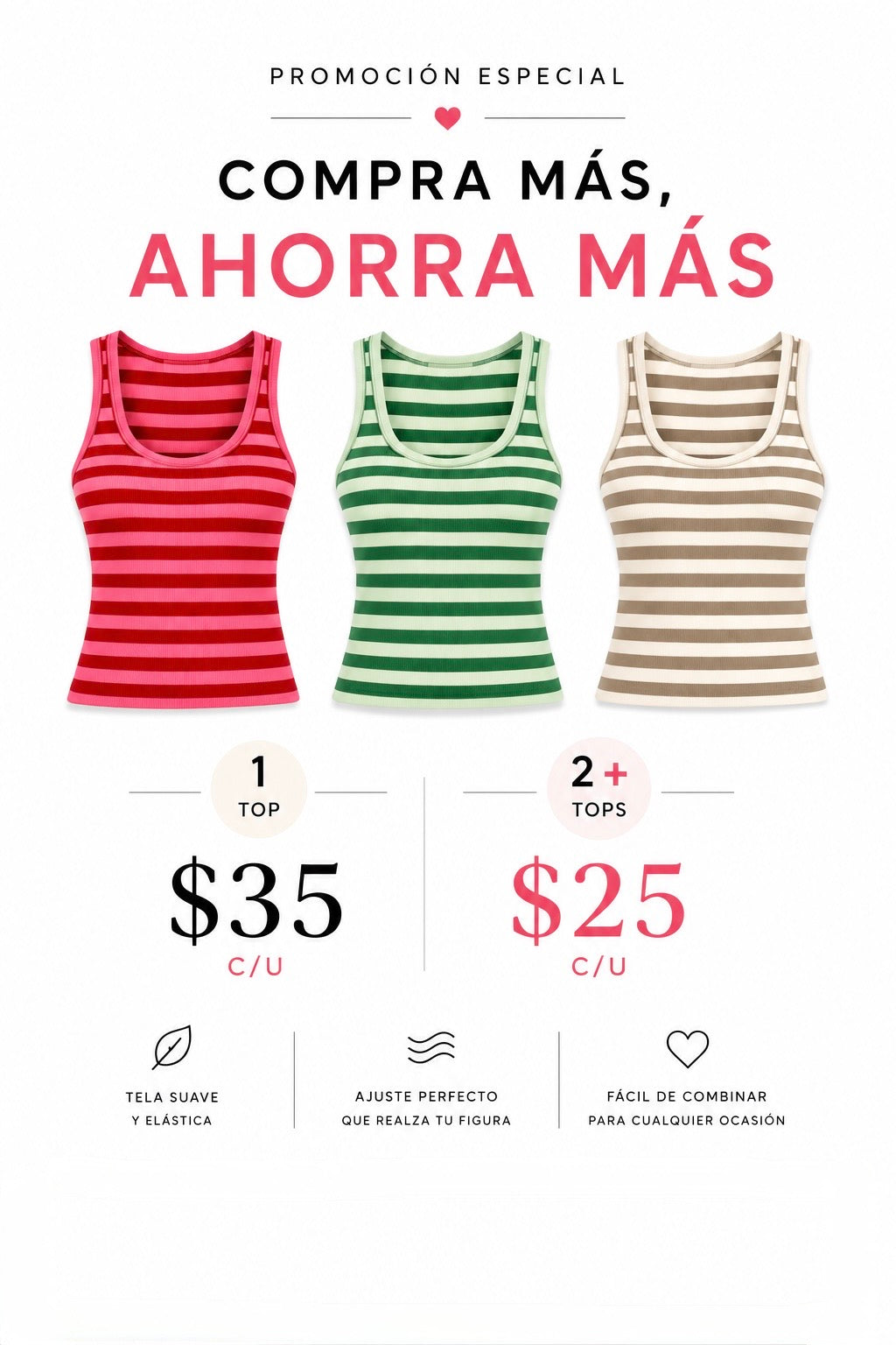 SWEET STRIPE RIBBED TOP