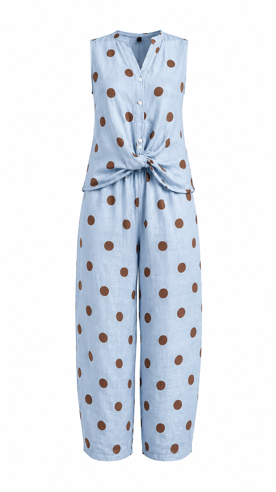 POLKA LINEN TWO PIECES SET