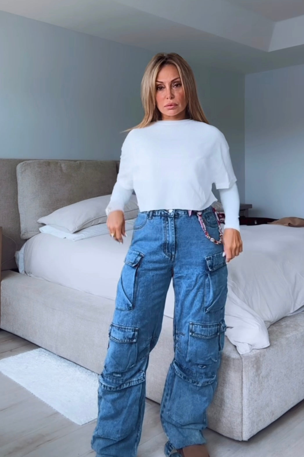 FANNI FAV CARGO BAGGY DENIM JEAN