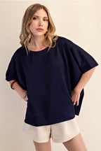 OVERSIZED SATIN BLOUSE