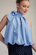 BOW HALTER BUBBLE TOP