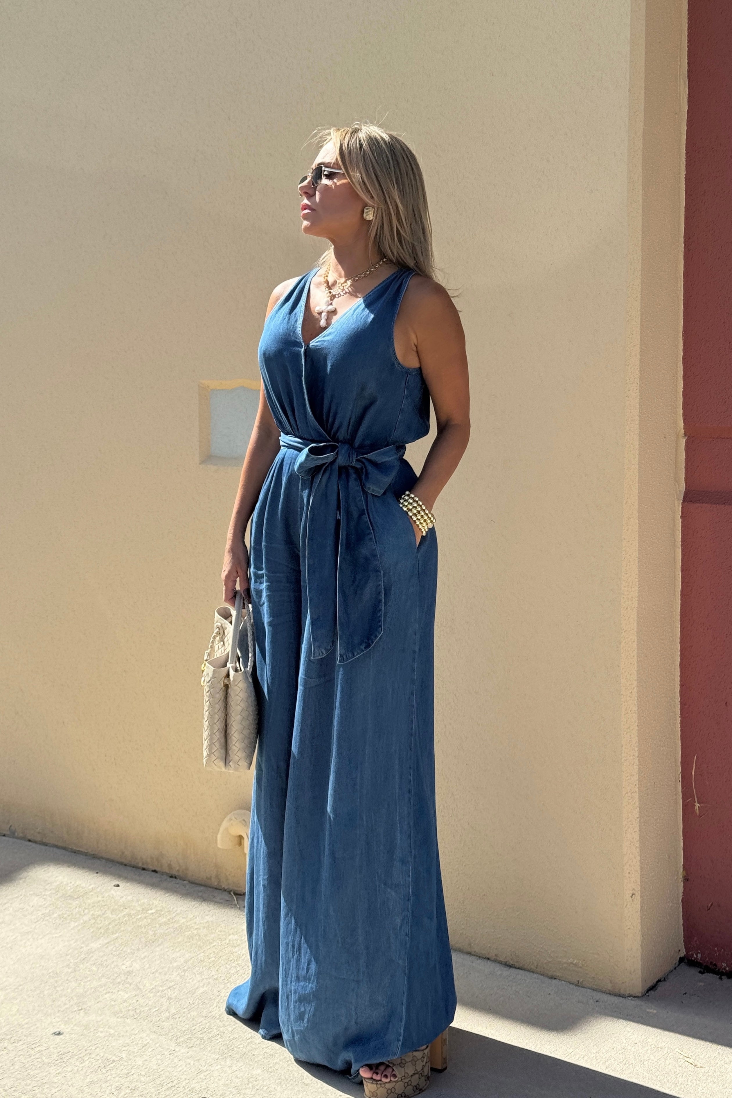 SANDRA DENIM JUMPSUIT