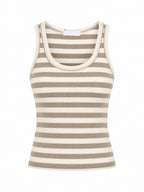 SWEET STRIPE RIBBED TOP