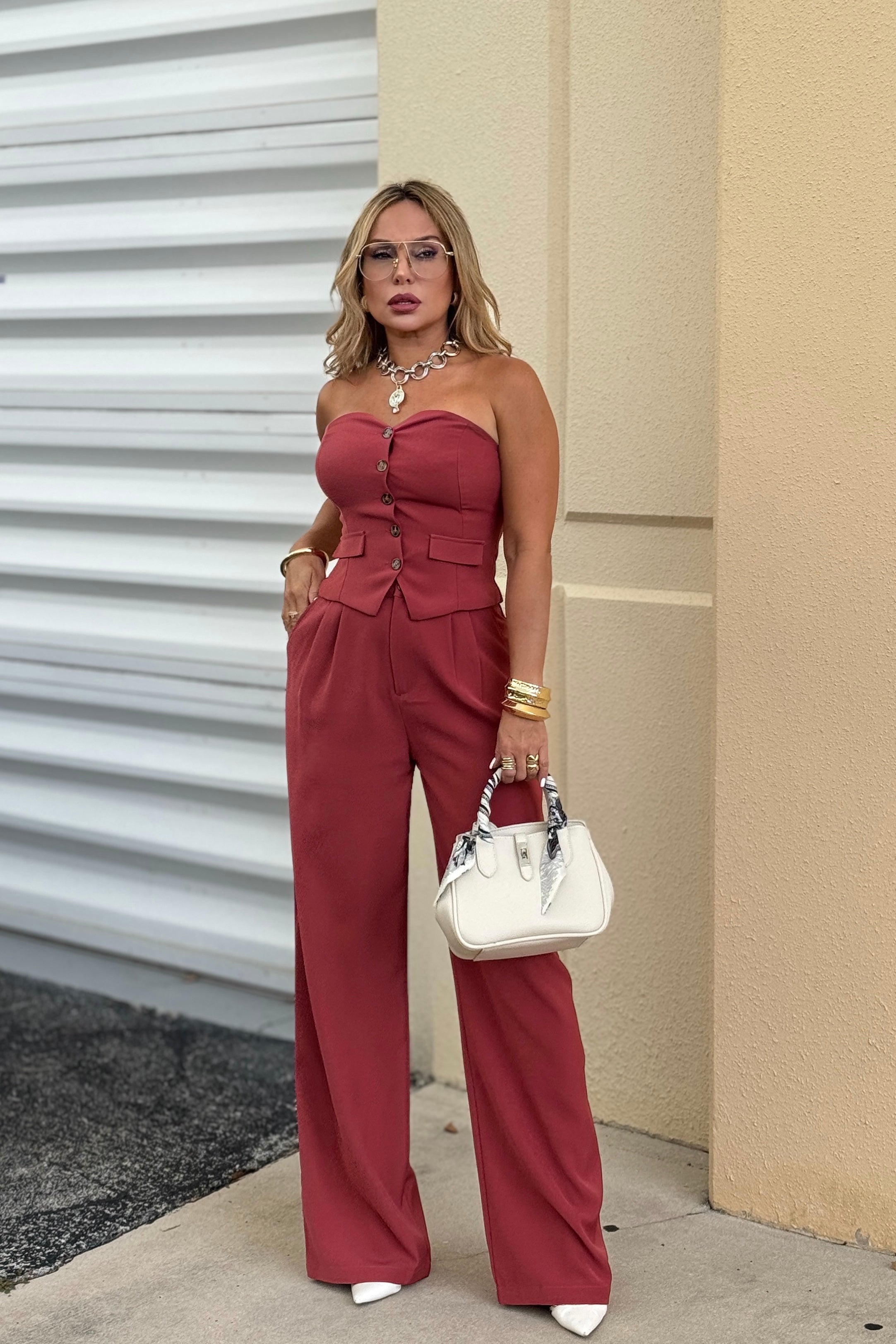 Alma Buttoned Two Pieces Set