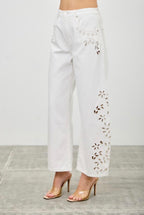 BARREL EYELET JEANS