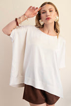 OVERSIZED SATIN BLOUSE