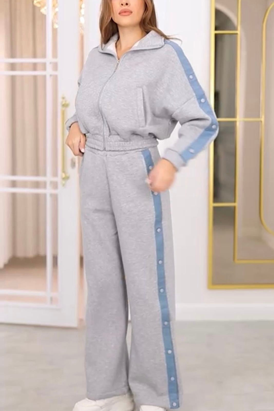 GREY LINES DENIM SET