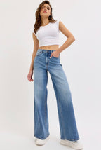 HIGH RISE WIDE LEG JEANS