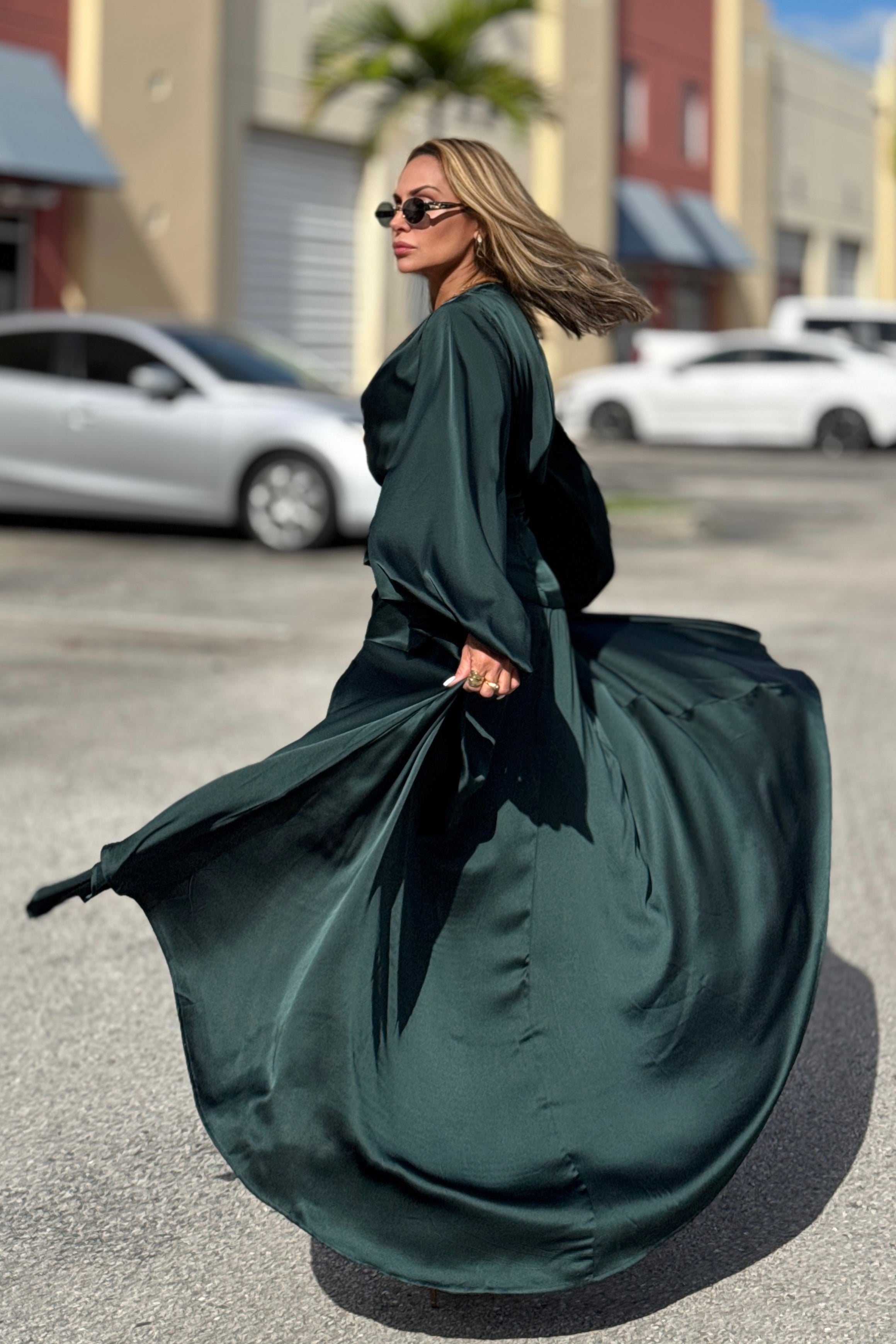 Zamira Satin Ultra Maxi Dress