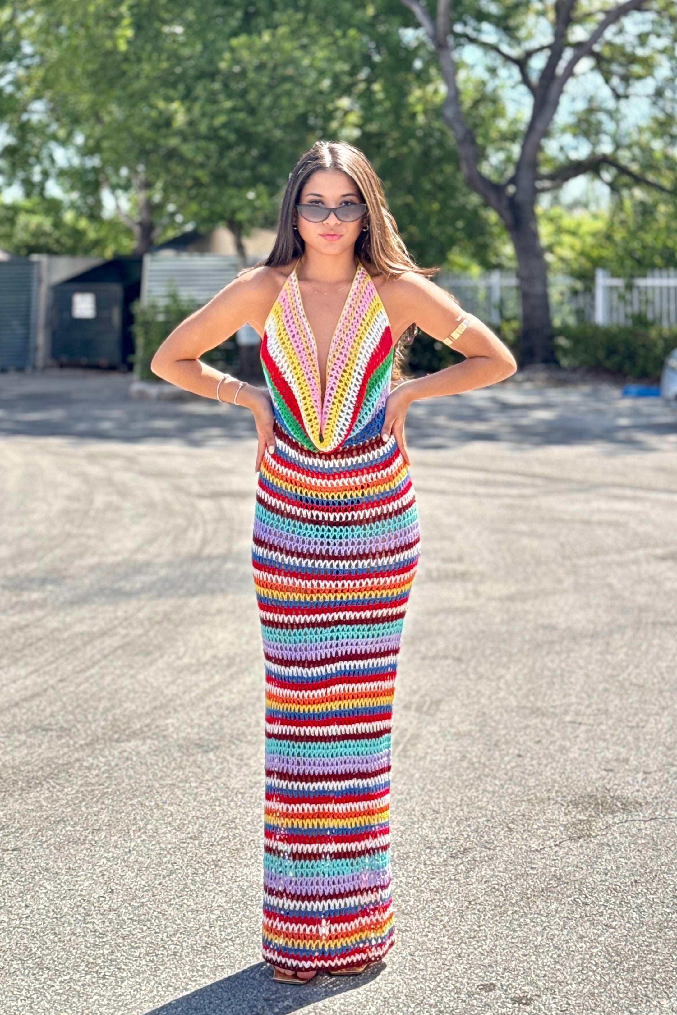PRISCILA COLORFUL DRESS
