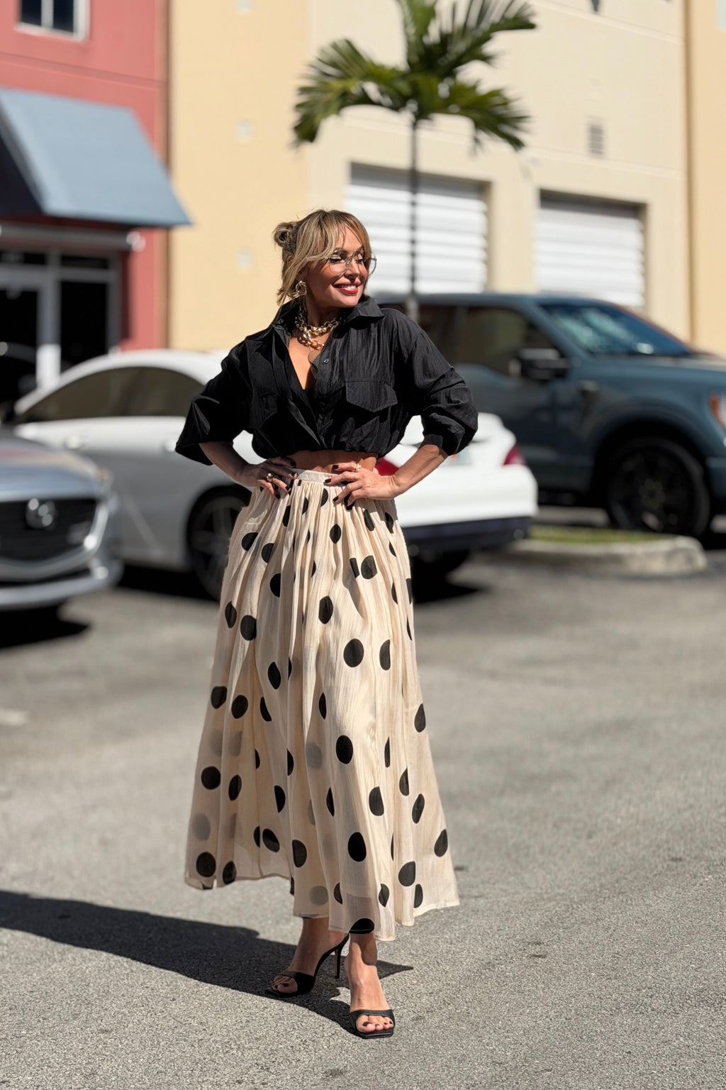 HELENA DOTS MAXI SKIRT