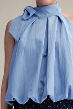 BOW HALTER BUBBLE TOP