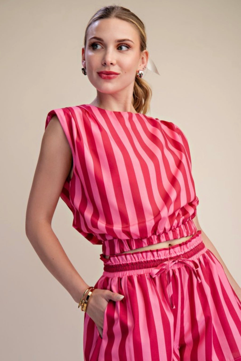 PINK CANDY STRIPE TOP