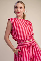PINK CANDY STRIPE TOP