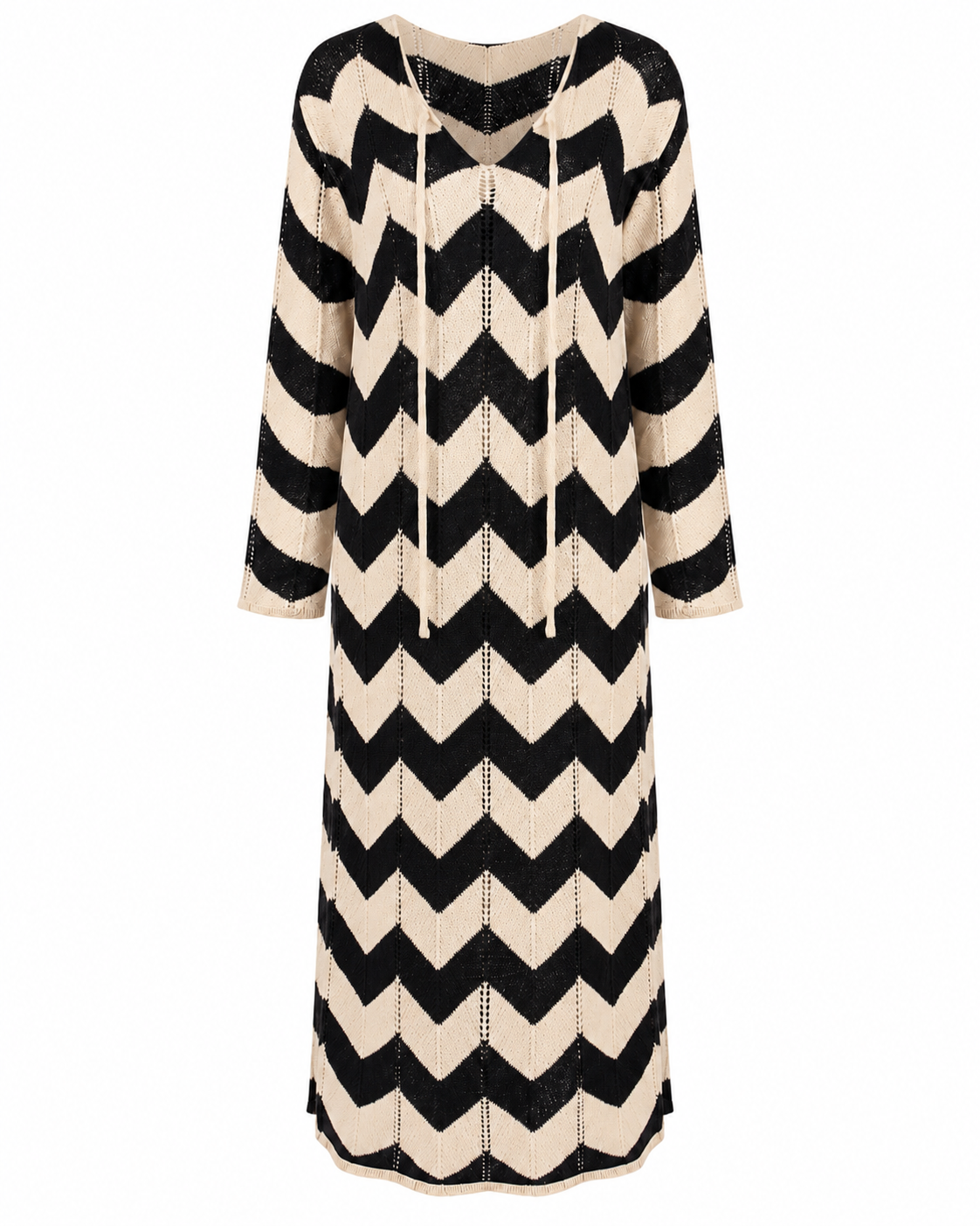 ZIGZAG KNIT DRESS WITH COVER