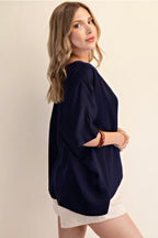 OVERSIZED SATIN BLOUSE
