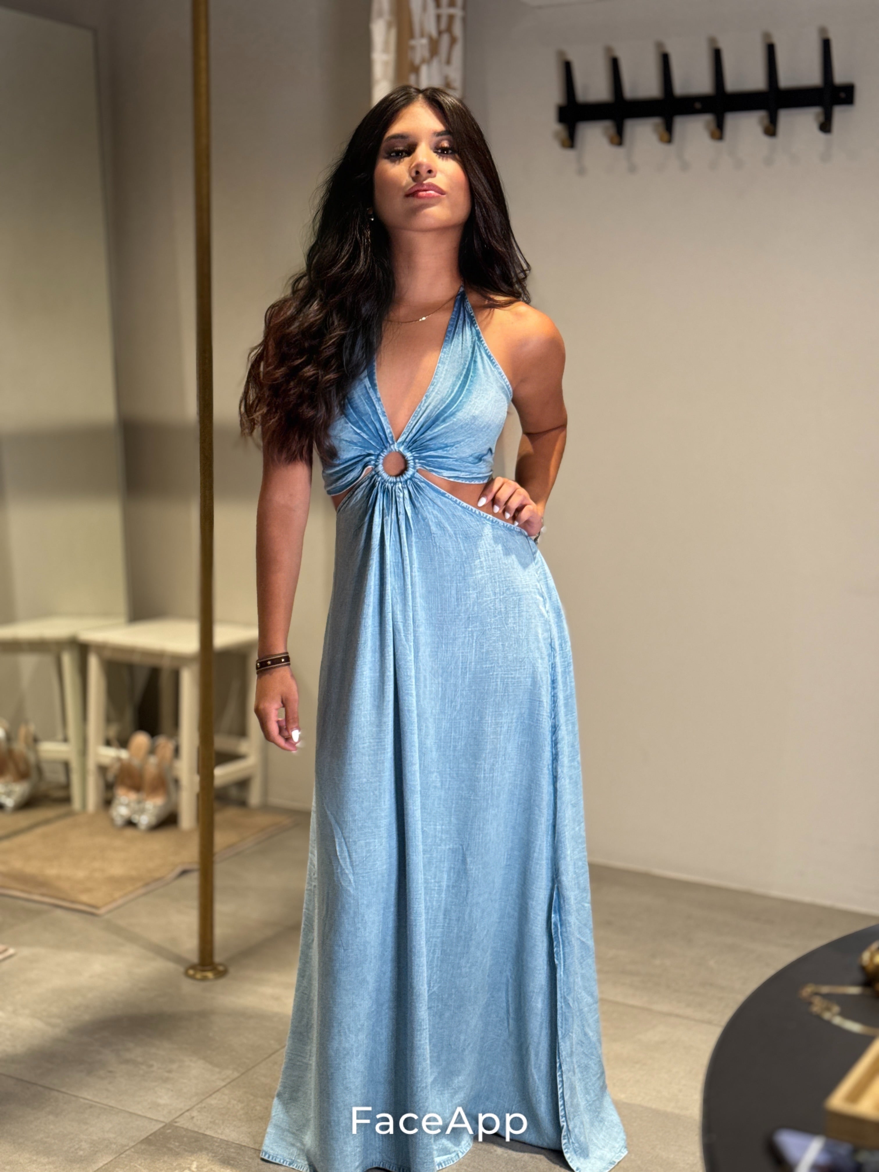 DENIM BOHO DRESS