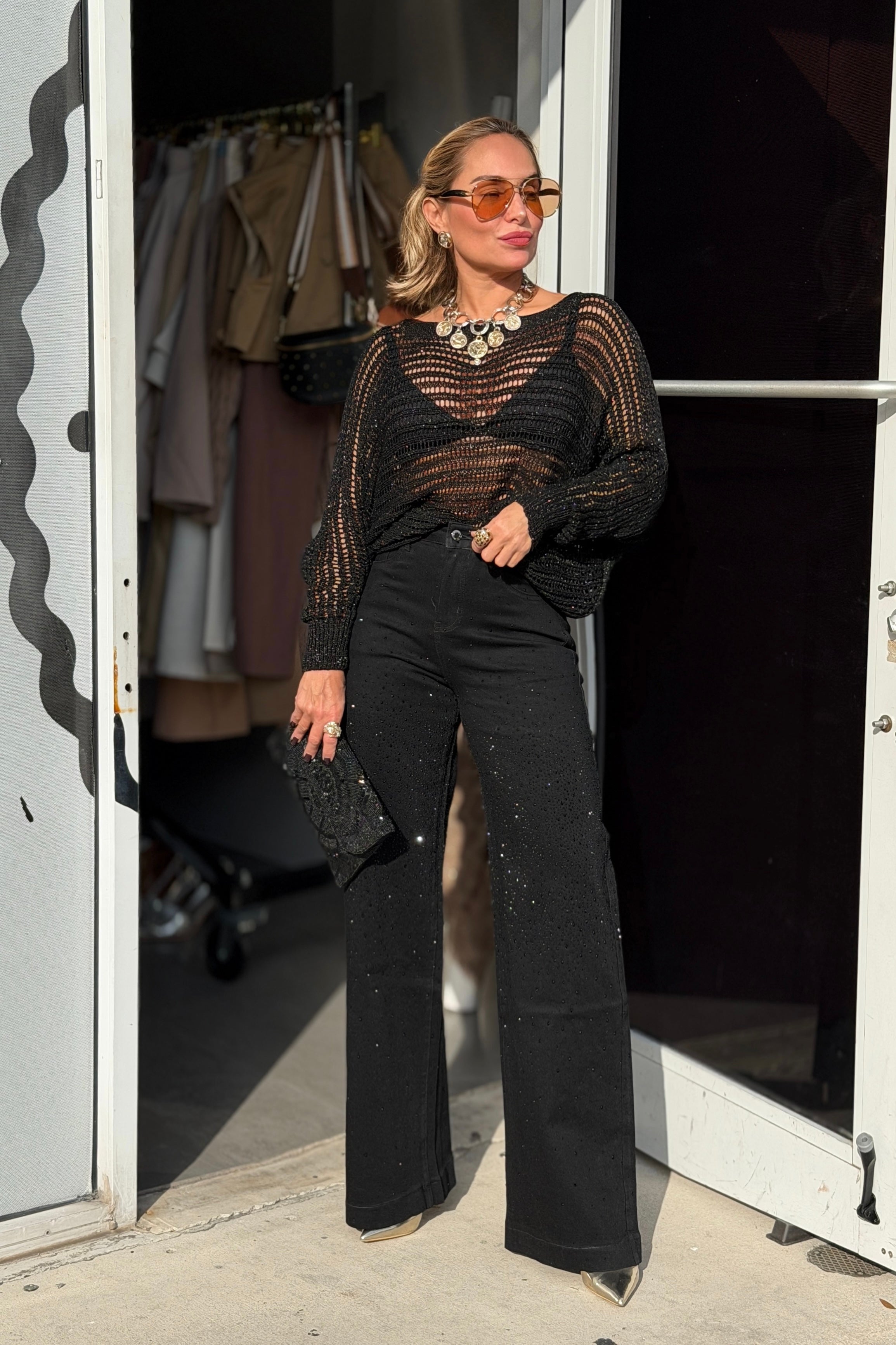 Oriana Black Jean Pant