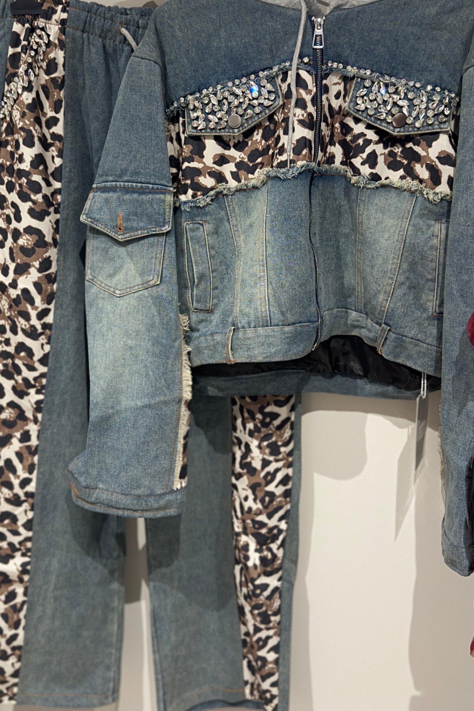 LEOPARDO & DENIM PANT