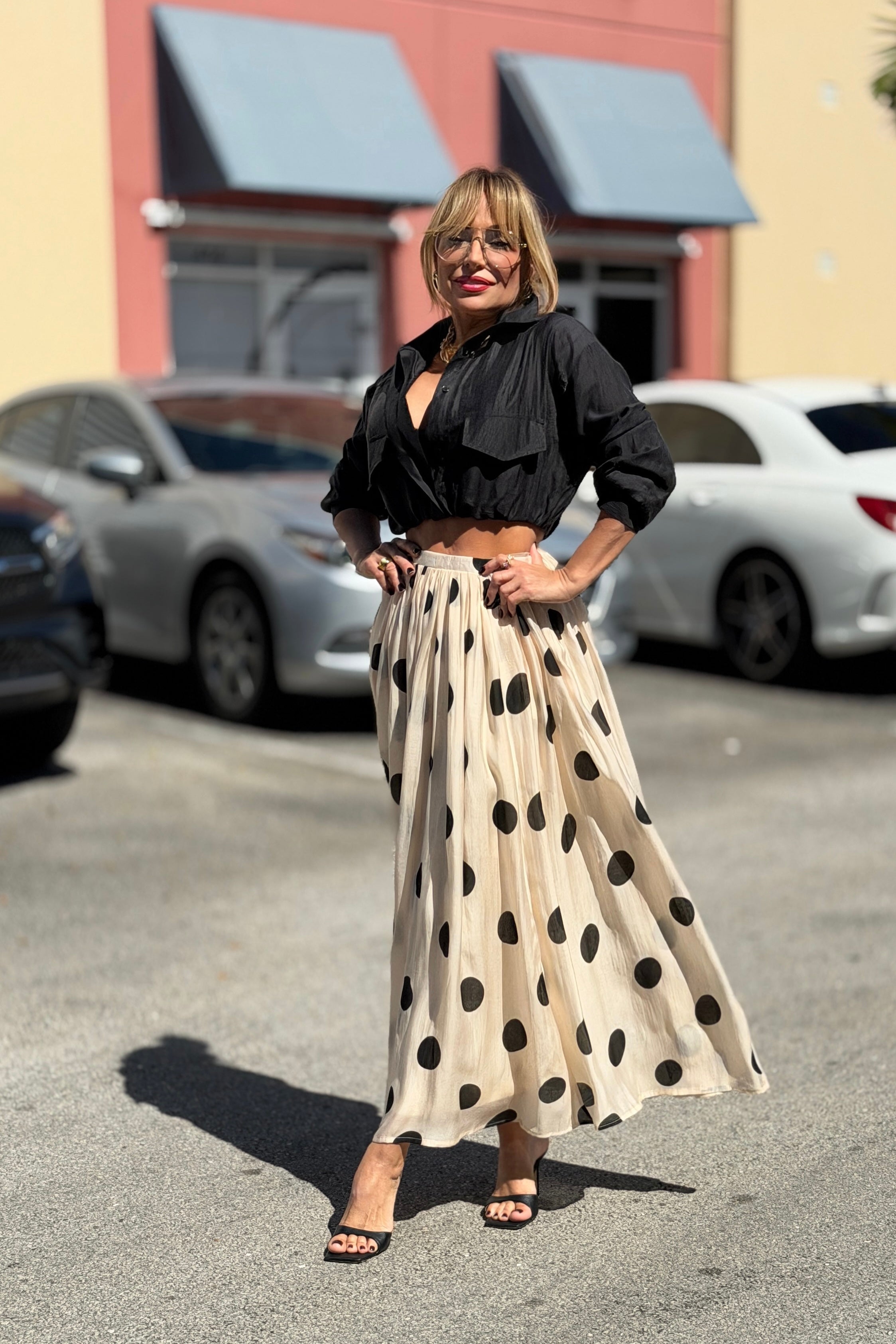 HELENA DOTS MAXI SKIRT