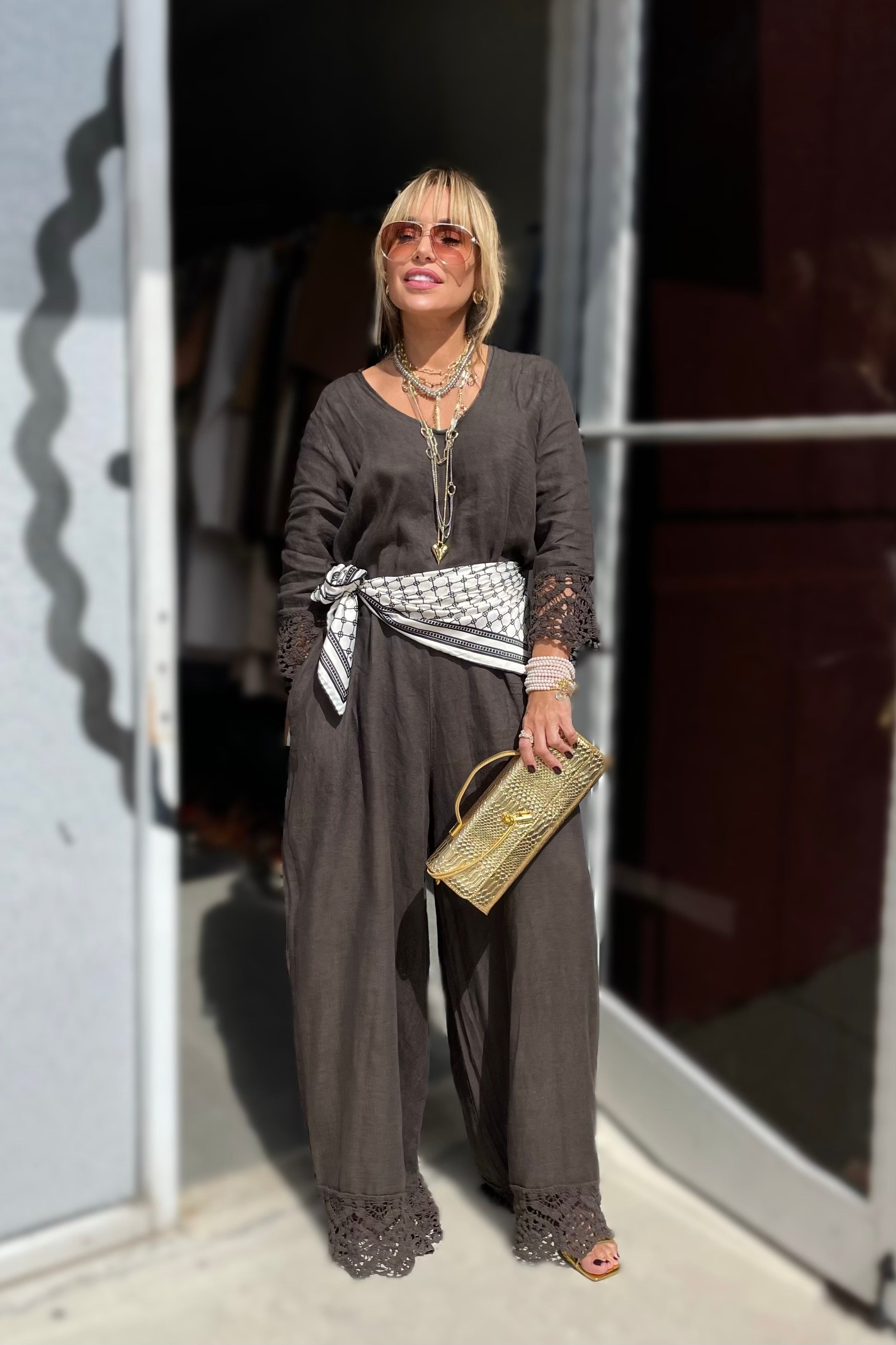 COMFY OLGA LINEN JUMPSUIT