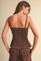 CONTRAST STITCH TWO PIECES SET