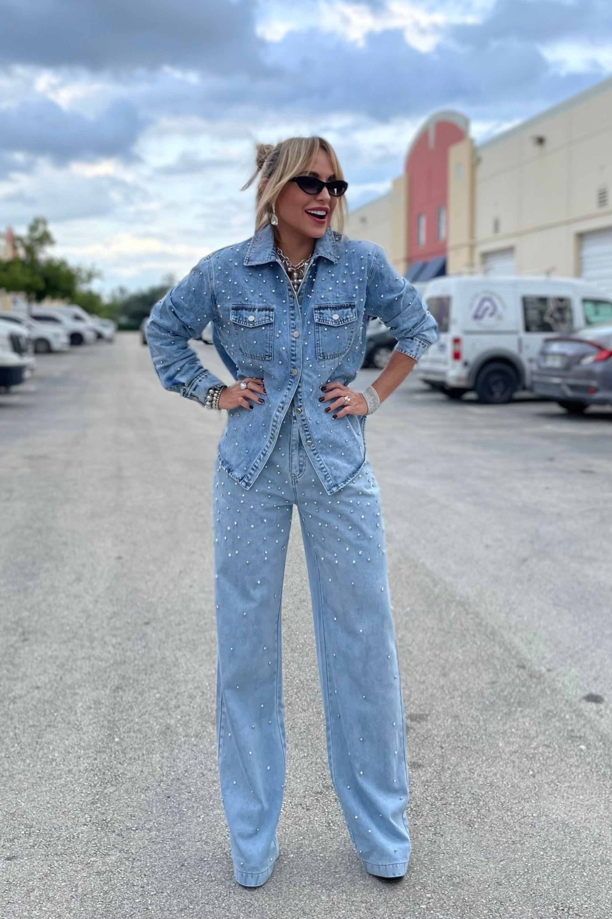 Pearl Embellished Two Pieces Set