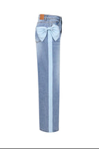 BOW CHARM WIDE LEG PANTS