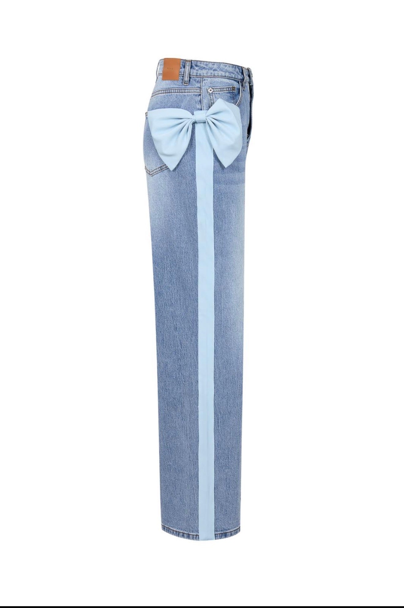 BOW CHARM WIDE LEG PANTS