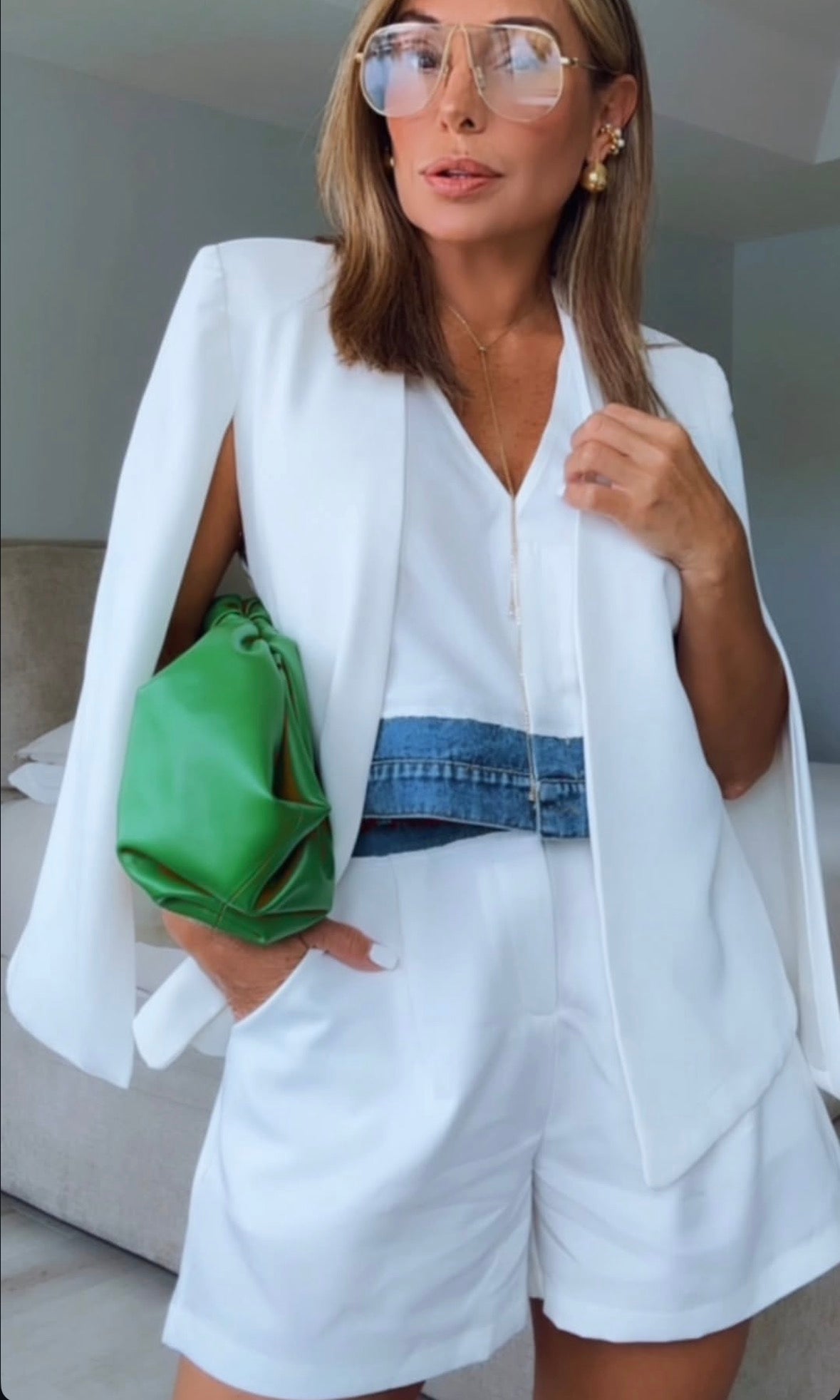 ORIANA OVI CAPE BLAZER