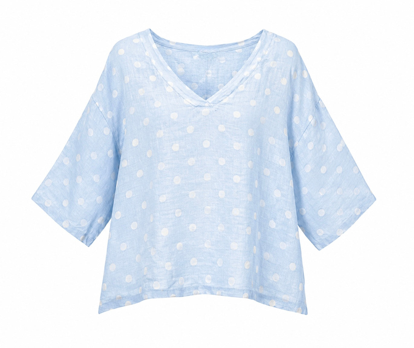 POLKA DOT LINEN TOP