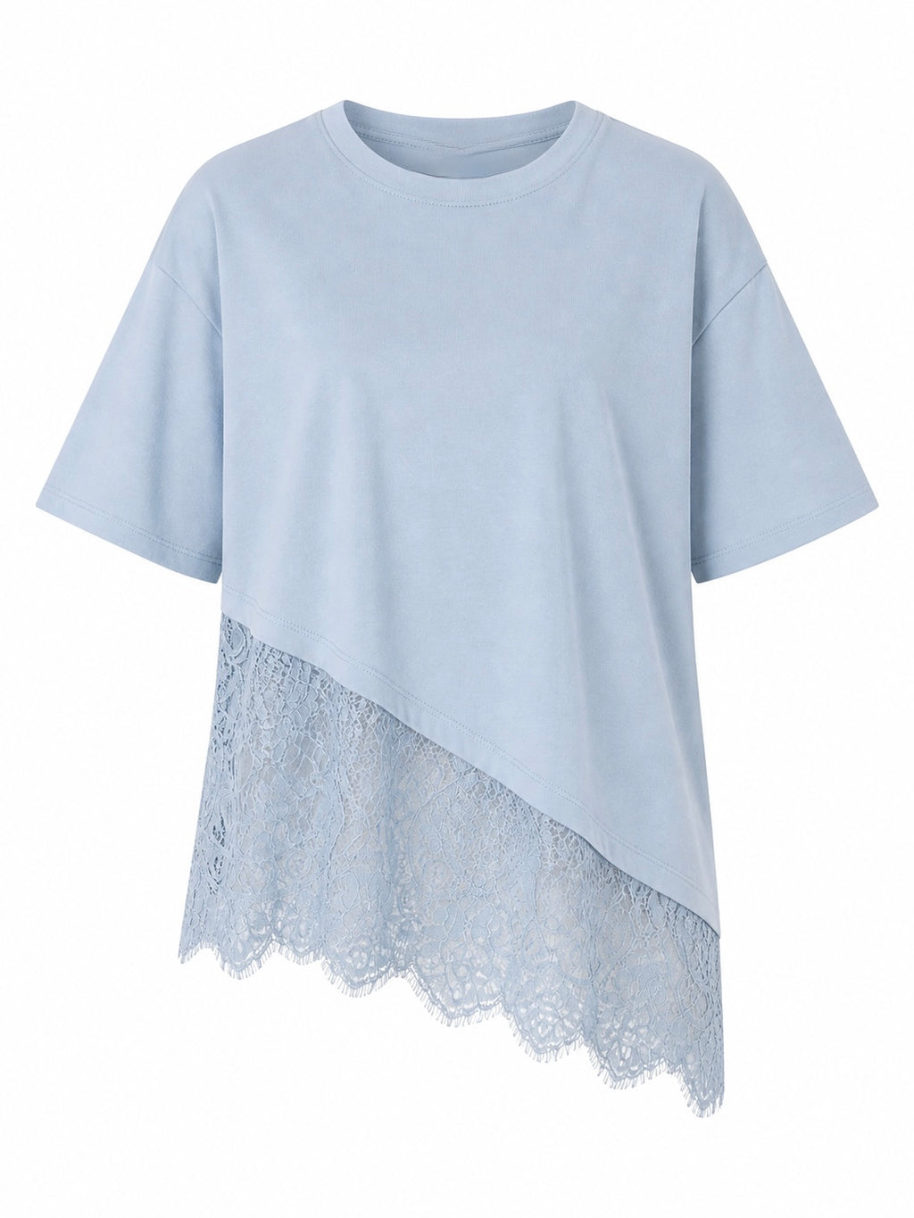 ASYMMETRIC LACE T-SHIRT