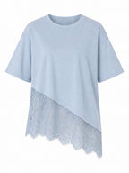 ASYMMETRIC LACE T-SHIRT
